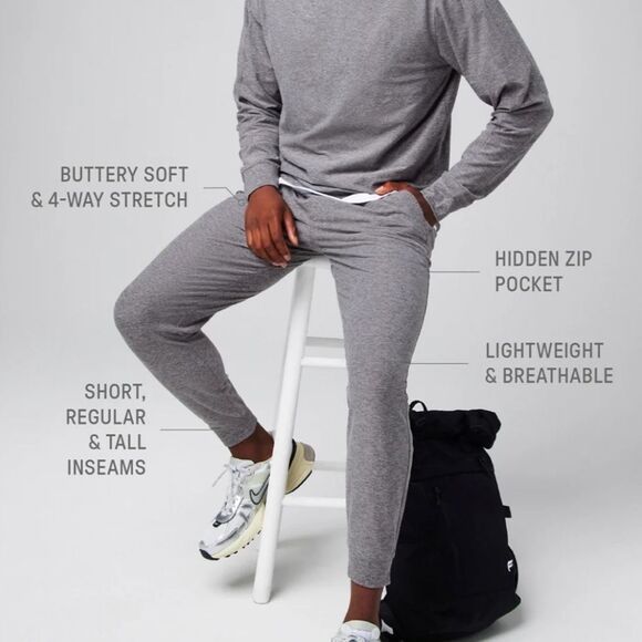 Fabletics Gray Sweatpants for Men - Picture 1 of 4